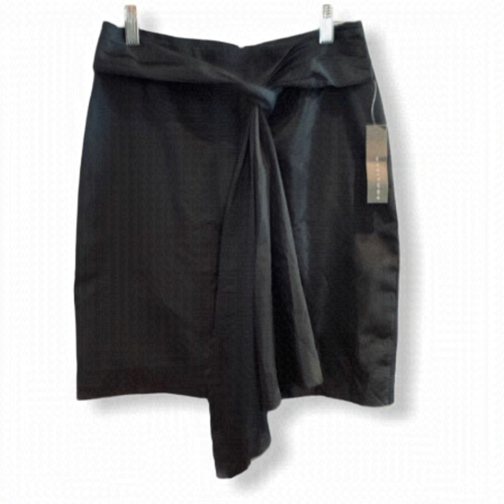 ATTITUDE draped front skirt